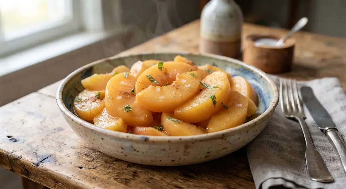 Steamed Peach Slices
